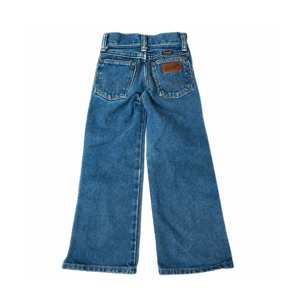 Vintage 1980s‎ Wrangler Jeans Kids Sz 5 Slim Made USA Western Denim Blue 401JSWB